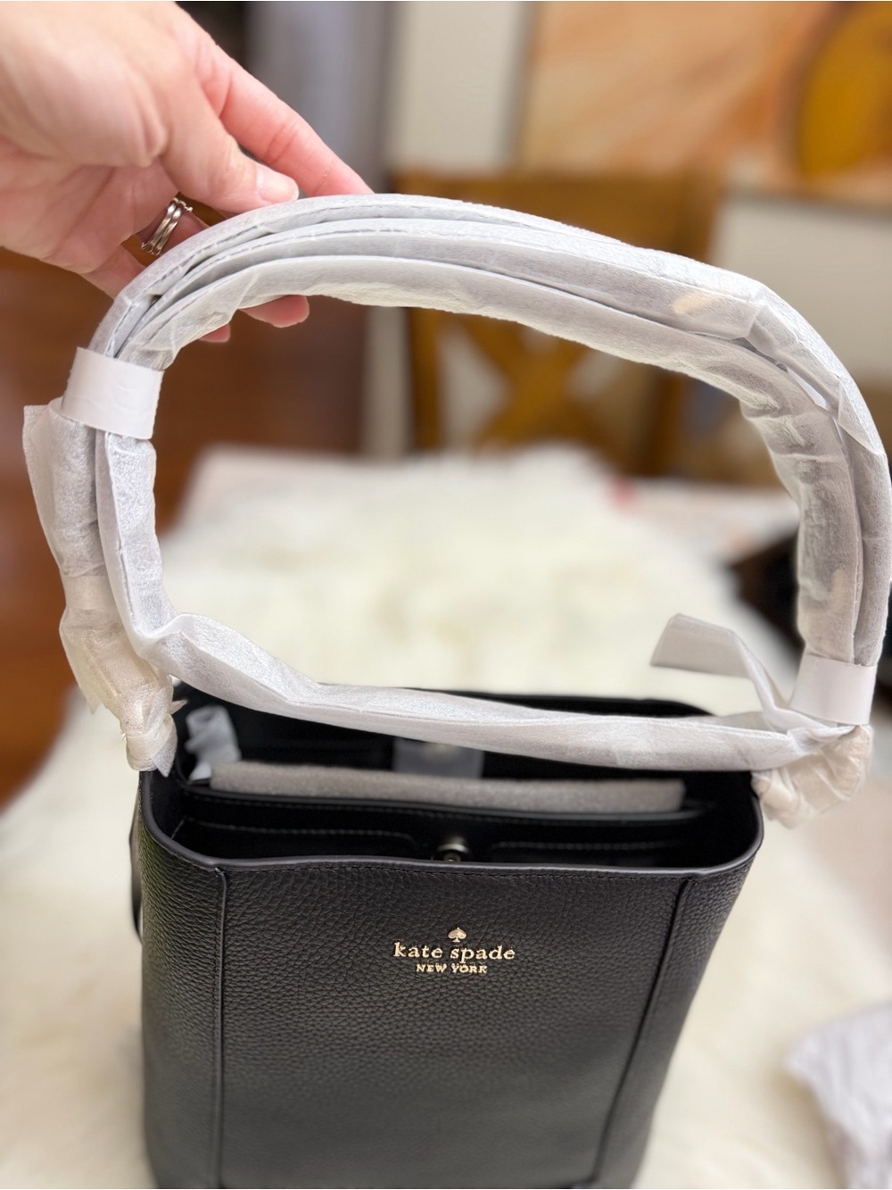Kate Spade New York Black Leather Shoulder Bag - Picture 6 of 11
